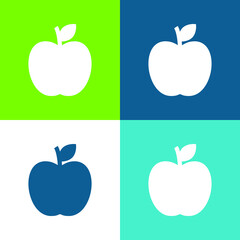 Apple Flat four color minimal icon set