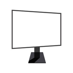 Realistic computer monitor isolated on transparent background. Vector mockup. Vector illustration.