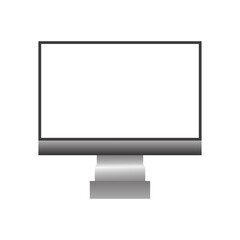 Realistic computer monitor isolated on transparent background. Vector mockup. Vector illustration.