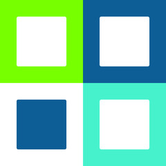 Black Square Shape Flat four color minimal icon set