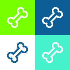 Bone Flat four color minimal icon set