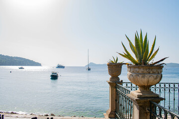 Lopud island in Croatia, Dubrovnik. Beautifull coast walk.