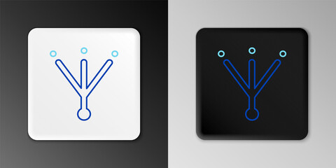 Line Bird footprint icon isolated on grey background. Animal foot. Colorful outline concept. Vector