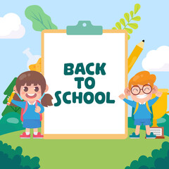 happy kids back to school