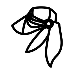 Business Woman Neck Scarf Icon