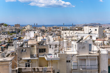Fototapeta na wymiar Blick auf den Hafen in Athen, Griechenland