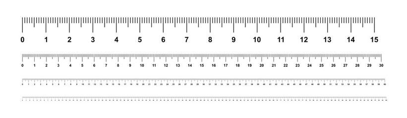 Measuring Rulers, centimeters. ruler 100 cm. measuring tool. ​isolated on white background