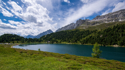 Obraz na płótnie Canvas Der Obersee im Defereggental am Staller Sattel in Osttirol, Österreich