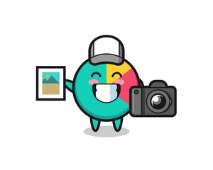 Character Illustration of chart as a photographer
