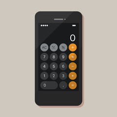 Calculator application on smartphone