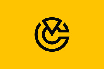 CV letter logo design on luxury background. VC monogram initials letter logo concept. CV icon design. VC elegant and Professional letter icon design on black background. V C CV VC