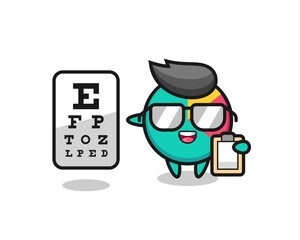 Obraz premium Illustration of chart mascot as an ophthalmology