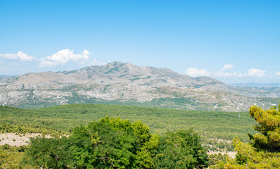Fototapeta na wymiar Mountains panorama in Croatia