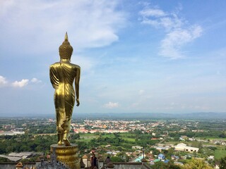 View of Nan province, Thailand, at Temple Phrathat Khao Noi.