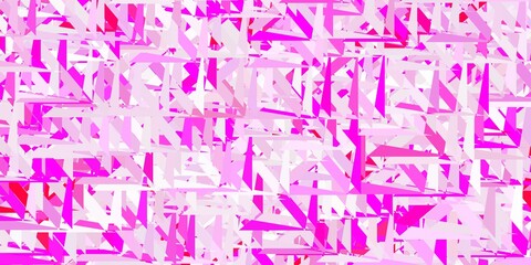 Light pink vector backdrop with triangles, lines.