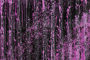 Metal Textured background with pink splashes and gags. Grunge surface.