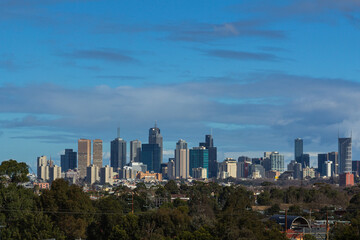 Fototapeta na wymiar オーストラリア　遠くから見たメルボルンのシティー中心部