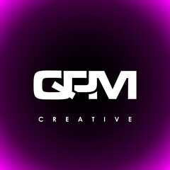 QPM Letter Initial Logo Design Template Vector Illustration