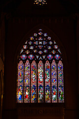 Naklejka na ściany i meble オーストラリア　メルボルンのセント・パトリック大聖堂のステンドグラス