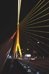 Rama VIII bridge across the Chao Phraya River in Central Bangkok