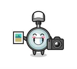 Fototapeta premium Character Illustration of magnifying glass as a photographer