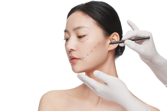 Do facial ascending young woman