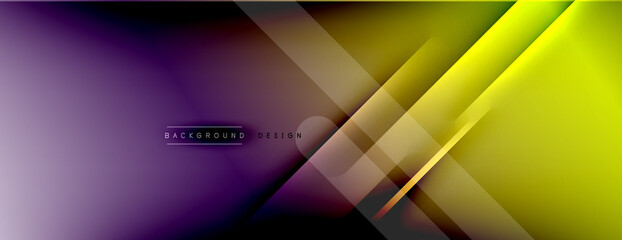 Abstract background. Shadow lines on bright shiny gradient background.