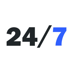 24 hours 7 days support icon