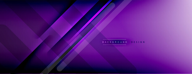 Fototapeta premium Abstract background - lines composition created with lights and shadows. Technology or business digital template. Trendy simple fluid color gradient abstract background with dynamic