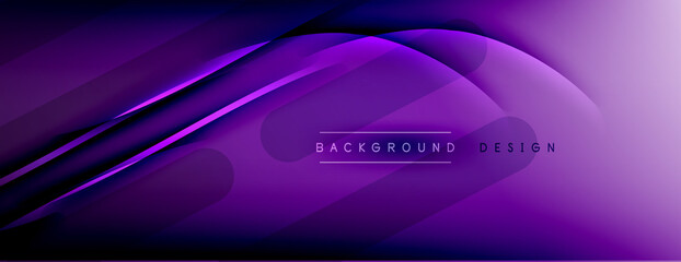 Abstract background - lines composition created with lights and shadows. Technology or business digital template. Trendy simple fluid color gradient abstract background with dynamic