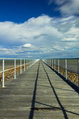 Obraz premium オーストラリア 南オーストラリア州のポート・ジャーメインの桟橋