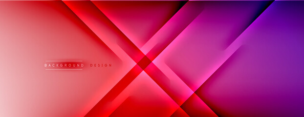 Obraz premium Abstract background - lines composition created with lights and shadows. Technology or business digital template. Trendy simple fluid color gradient abstract background with dynamic