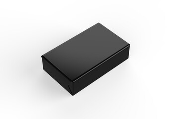 Soap and butter block wrap box mockup on isolated white background, packaging product package for design presentation, 3d illustration