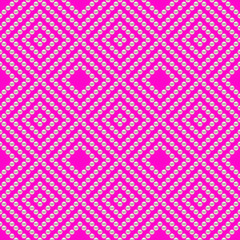 Pink luxury background with pearls and rhombuses. Seamless vector illustration. 