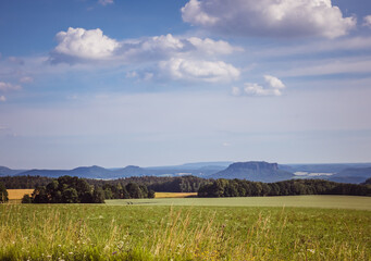 Panoramablick über die Sächsische Schweiz