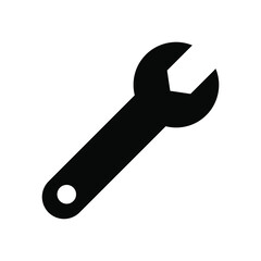 Wrench icon vector graphic illustration