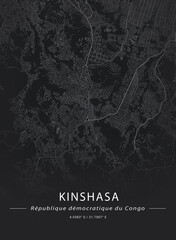 Map of Kinshasa, Congo