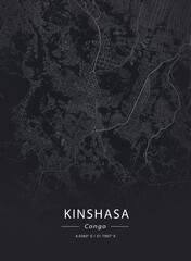 Map of Kinshasa, Congo