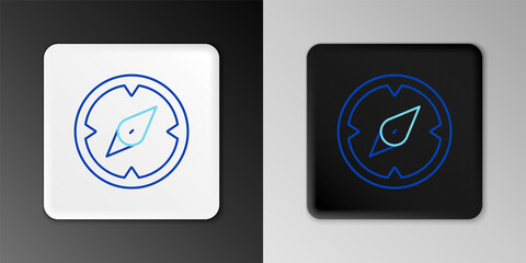 Line Compass icon isolated on grey background. Windrose navigation symbol. Wind rose sign. Colorful outline concept. Vector