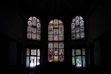 Stained glass window in Lawang Sewu Semanrang