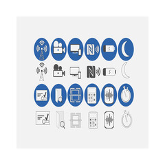 Set of social media buttons for design - vector icons