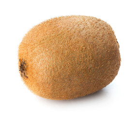 single kiwi isolated on white background