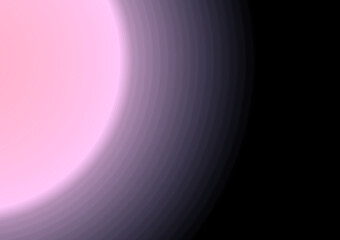 Black background with pink circle. Copy space. Illustration