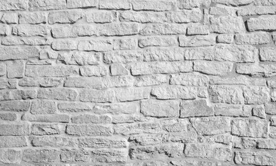 Rough white brick wall, close-up background texture