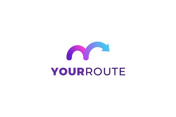 Route finder abstract logo design
