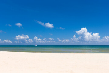 tropical beach in Sri Lanka . Summer holiday and vacation concept for tourism.