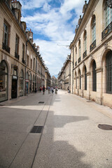 Fototapeta na wymiar Dijon, France. View of Liberte street in the historic center 
