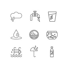 water icon. water set symbol vector elements for infographic web.