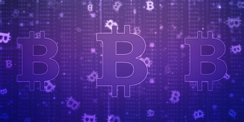 2d rendering bitcoin sign currency
