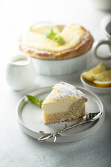 Homemade vanilla cottage cheese cake